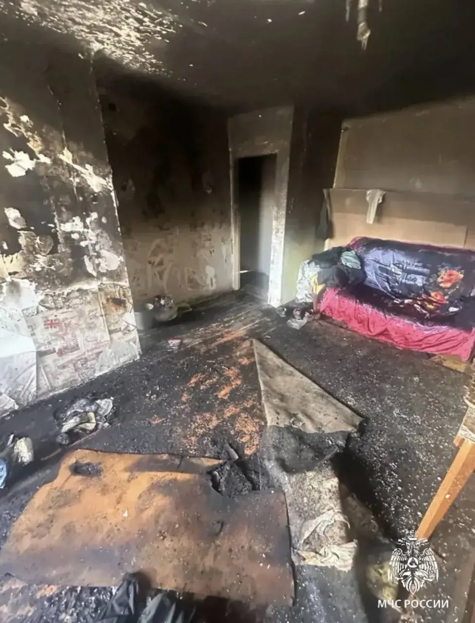 Ранним утром в квартире на четвёртом этаже вспыхнул пожар. Эвакуированы шесть человек, огонь локализовали на площади около 3 кв. м. По предварительной версии, возгорание спровоцировал опрокинутый кошкой окурок.