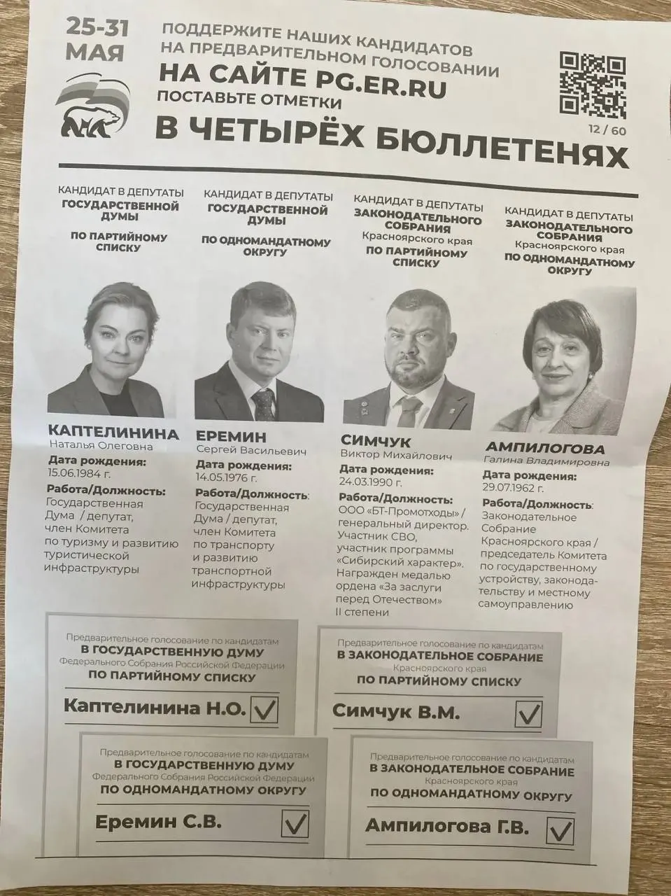 Администрация Назаровского муниципального округа рассылает коммерческим предприятиям распоряжения участвовать и голосовать на праймериз «Единой России», указывая конкретных кандидатов. Среди названных — директор компании, который ранее заявлял о службе в составе ЧВК «Вагнер».