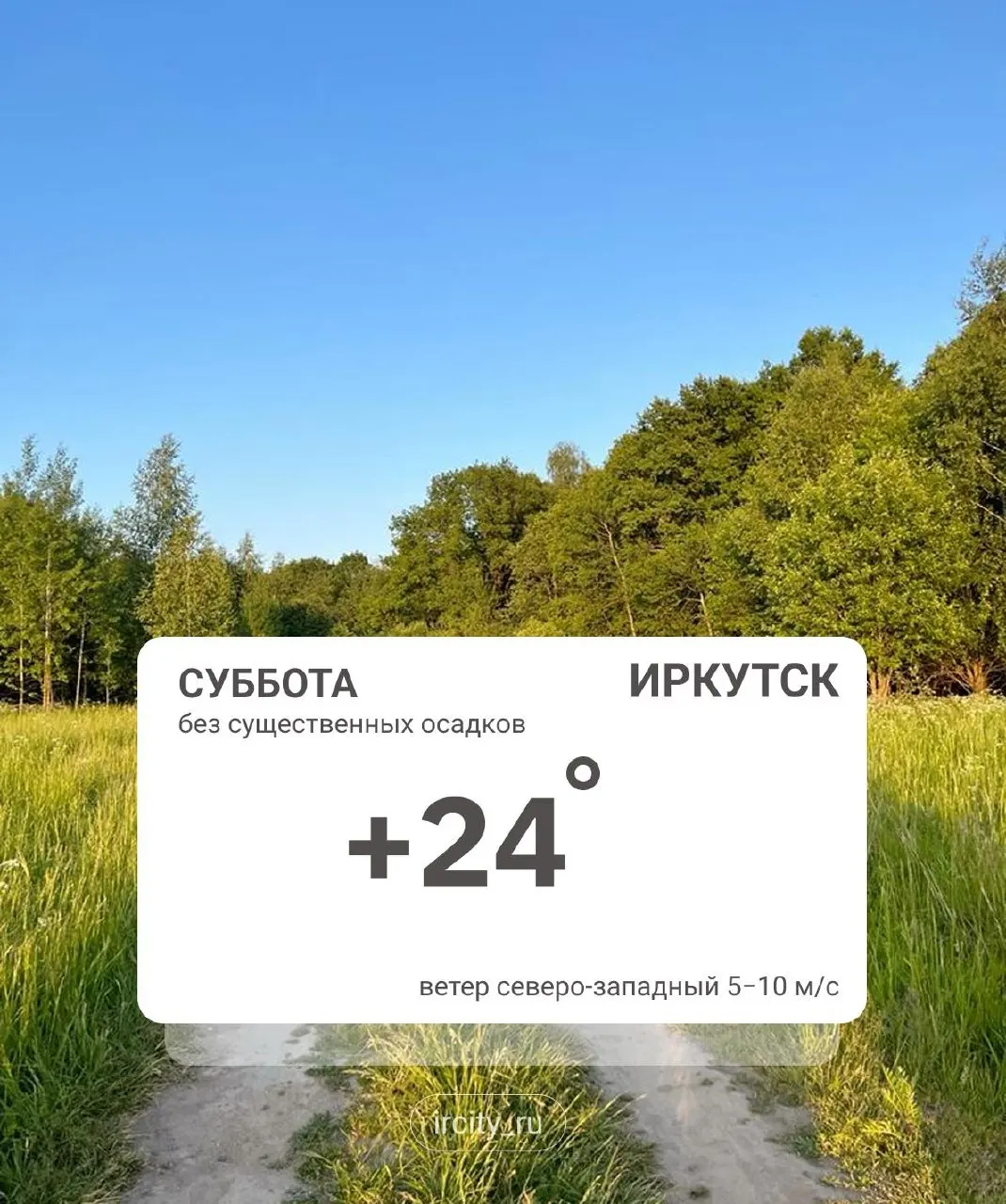 Переменная облачность, местами кратковременные дожди, утром туманы, днём возможны грозы; температура от +1 до +19 °C в зависимости от облачности.