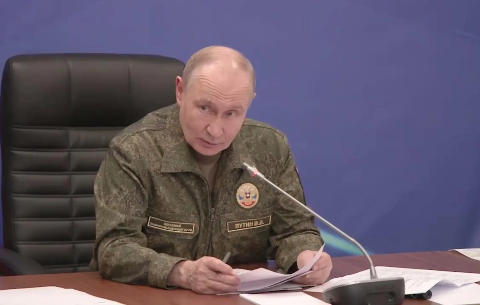 Президент заявил, что в результате боевых действий российские силы взяли под контроль Константиновку в Донецкой Народной Республике.