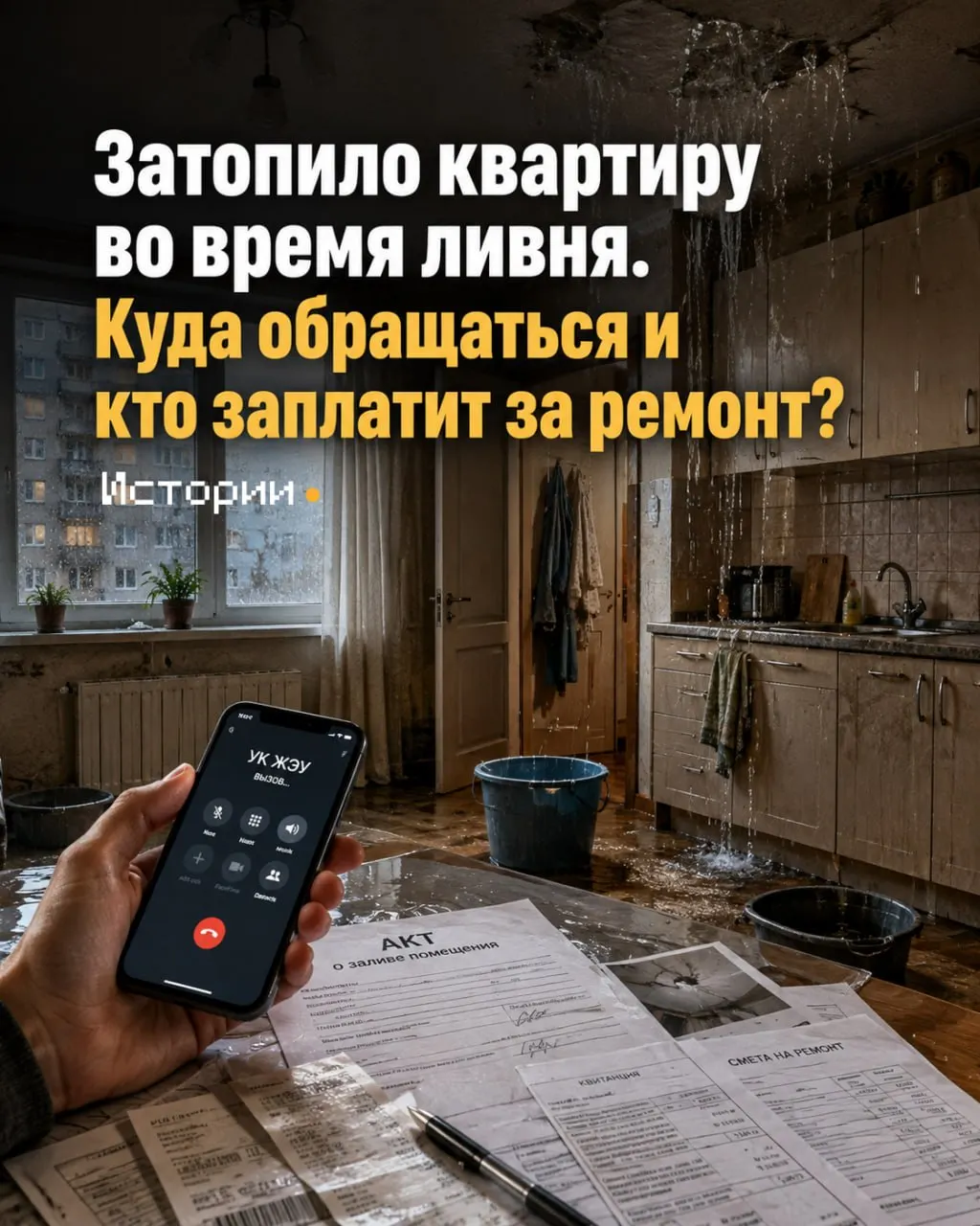 За 25 минут выпало около 40 мм осадков; за 4 часа — половина месячной нормы. Город стал зоной затопления: подтоплены подъезды и квартиры. Мэрия приняла свыше 80 обращений, юрист объясняет, как действовать и на кого требовать компенсацию.