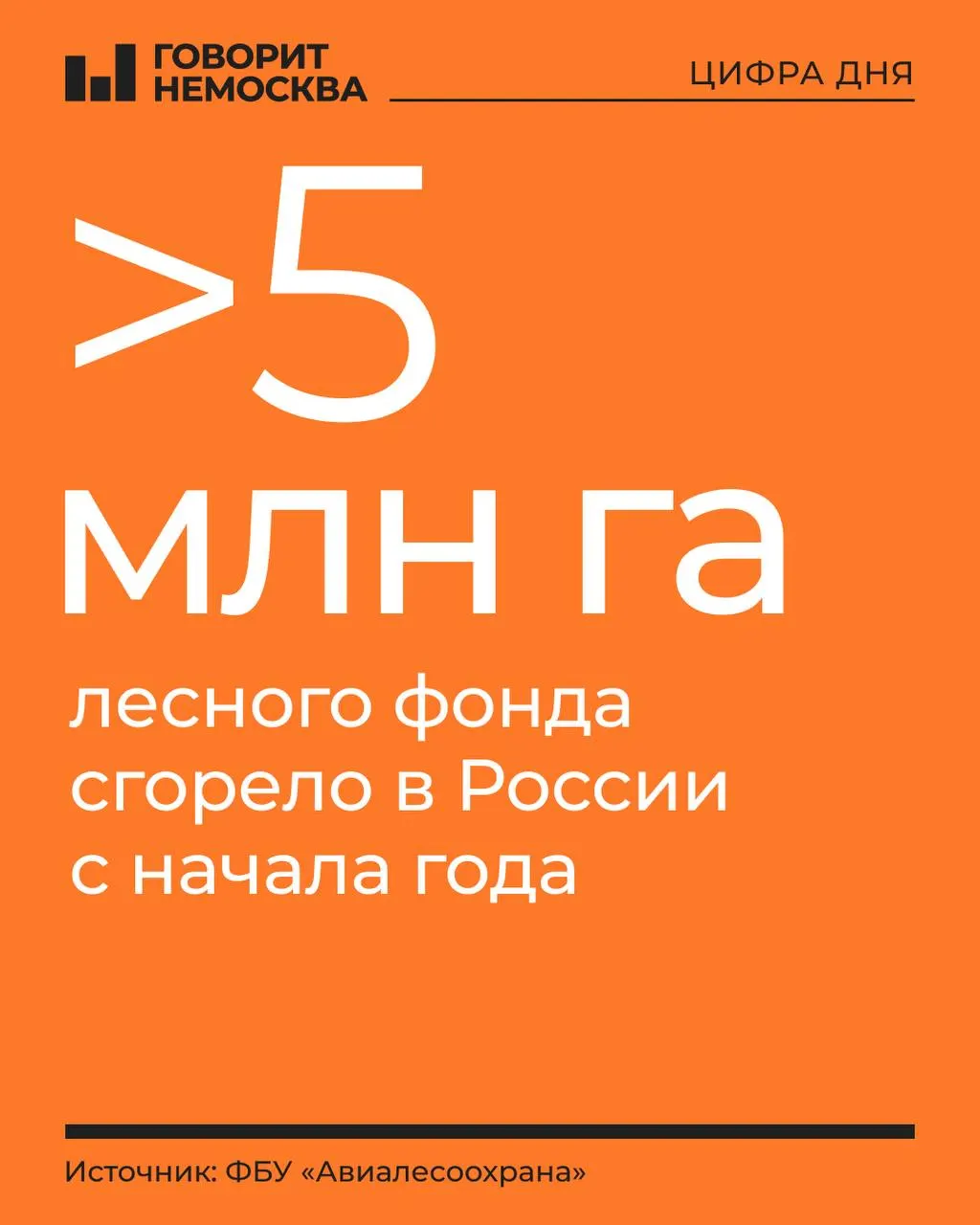 За год зарегистрировано около восьми тысяч лесных пожаров; активных — 132; общая площадь возгораний превышает 411 тысяч гектаров. Наибольший ущерб получили лесные массивы Дальнего Востока и Сибири, свыше 4,5 млн га.